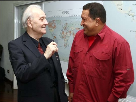 István-Mészáros-and-Hugo-Chávez