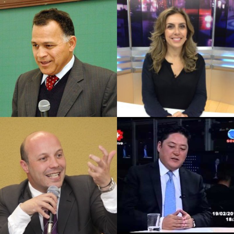 Juristas Manoel Caetano, Esyef&ânia Barbosa, Paulo Opuszka e Emerson Fukushima